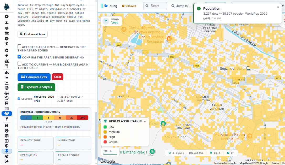 RiskLynx population density analysis